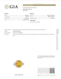 CEYLON, ORANGE-YELLOW SAPPHIRE AND DIAMOND RING