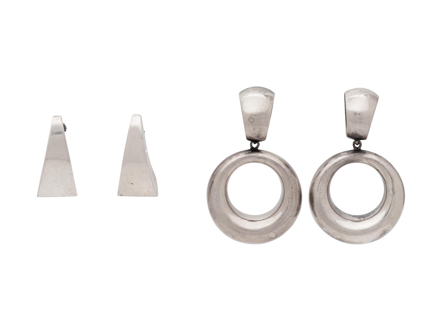 A Collection of Silver Earclips,