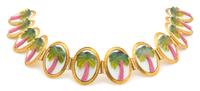 A Gianni Versace Palm Tree Disc Belt, 30" x 3".