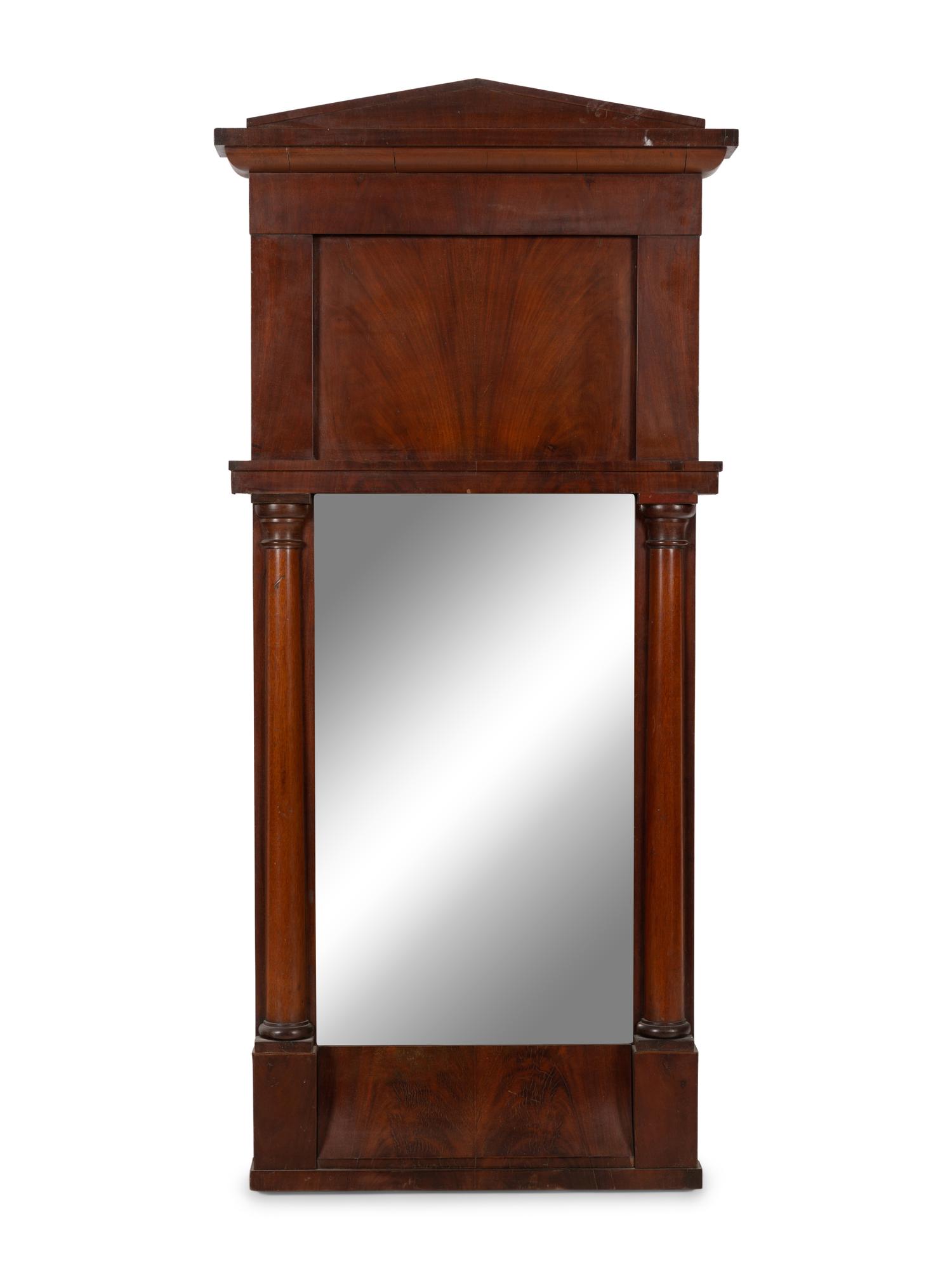 An Empire Style Mahogany Pier Mirror