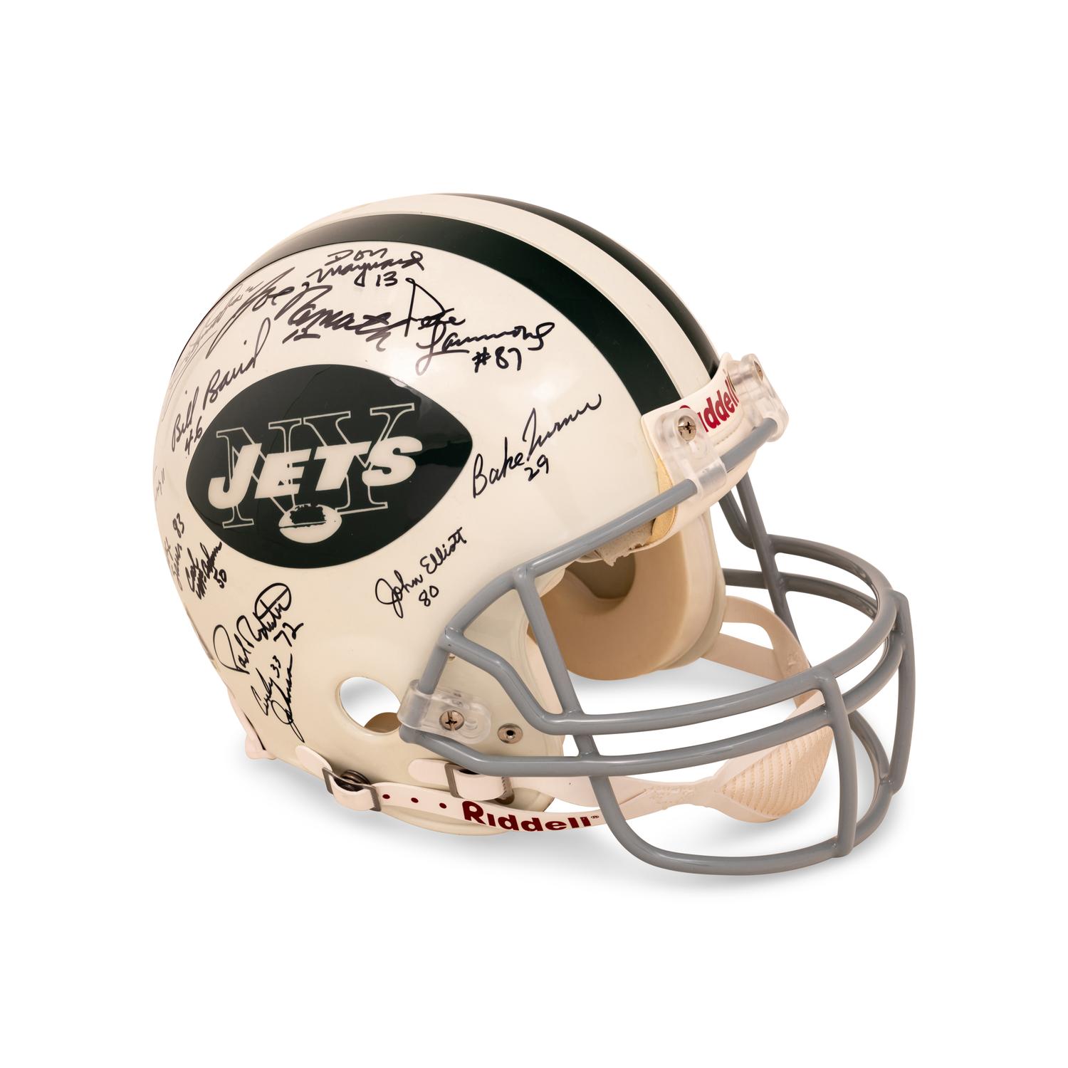 A 1968 New York Jets Super Bowl III Team Signed Autographed Full Size Helmet Including Joe Namath (Steiner Sports) - 27 Signatures
