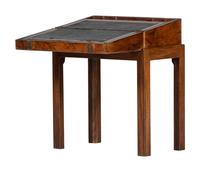A Georgian Brass Mounted Mahogany Campaign Desk on Stand