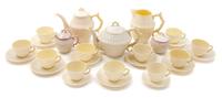 An Assembled Belleek Coral and Shells Tea Service Height of tallest 7 inches. — THIRD BLACK MARK THROUGH FIFTH GREEN MARK (1926-1955)