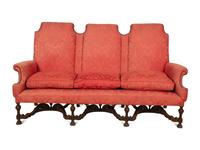 A William and Mary Style Triple-Back Sofa