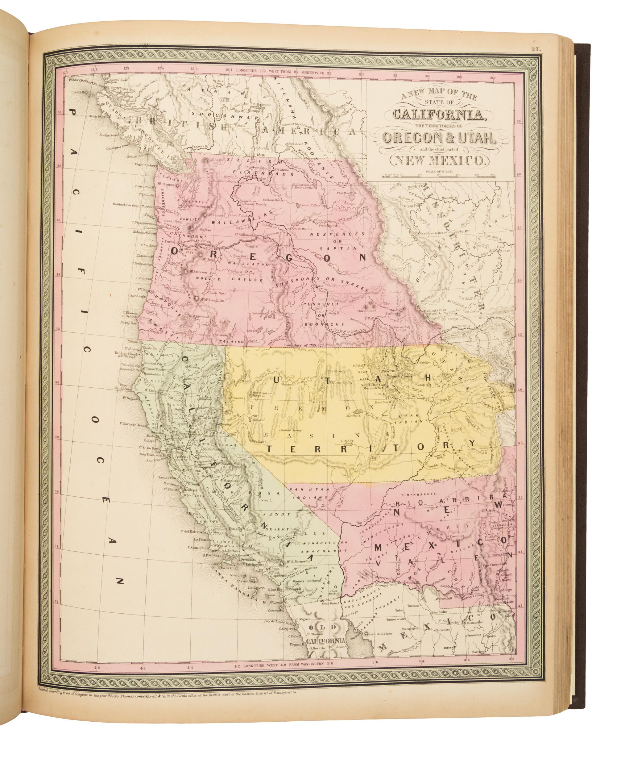 MITCHELL, Samuel Augustus (1790-1868). A New Universal Atlas Containing Maps of the Various Empires, Kingdoms, States, and Republics of