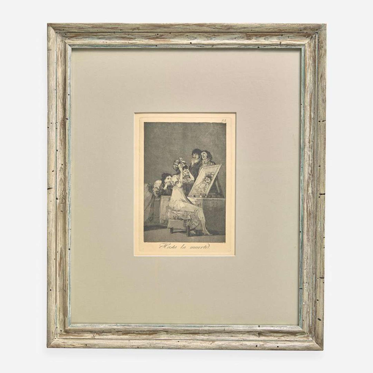 Francisco Goya (Spanish, 1746–1828) Hasta la Muerte (Plate 55 from 'Los Caprichos'); together with a Companion (2)