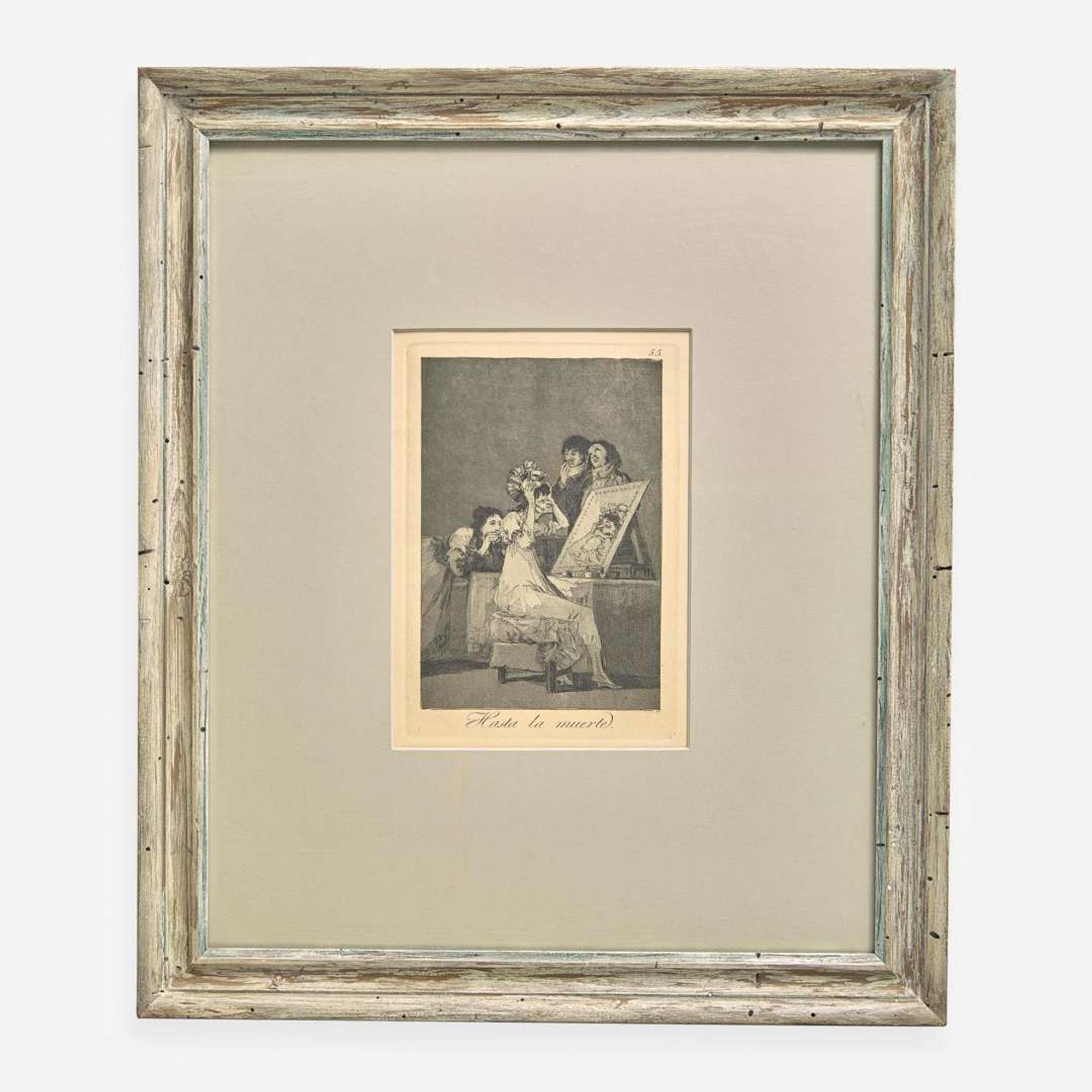 Francisco Goya (Spanish, 1746–1828) Hasta la Muerte (Plate 55 from 'Los Caprichos'); together with a Companion (2)