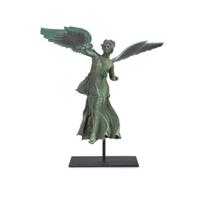 A Cast Bronze Figural Finial of an Angel