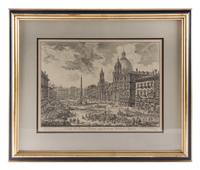A Set of Three Prints Largest: 12 3/8 x 16 7/8 (visible). — AFTER GIOVANNI BATTISTA PIRANESI