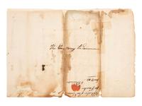 [REVOLUTIONARY WAR]. TOWN, Salem. Letter to Governor Samuel Adams requesting gunpowder for troops.