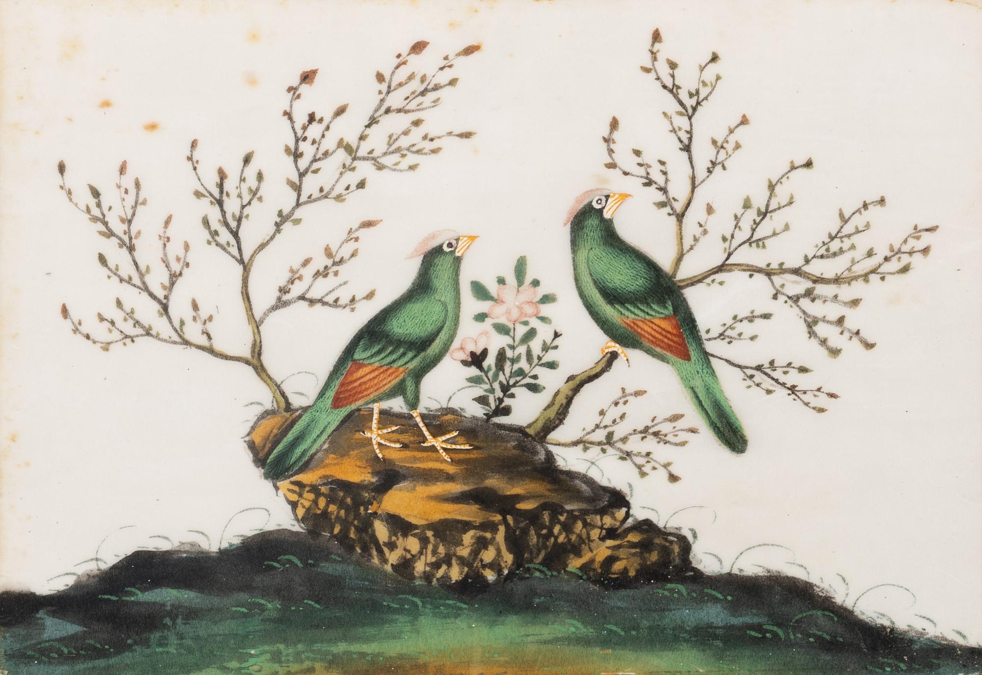 A Set of Twelve Chinese Export Watercolor and Pith Paintings