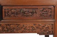A Chinese Mixed Hardwoods Side Table, Incorporating Qing Dynasty Elements 近代 硬木邊桌