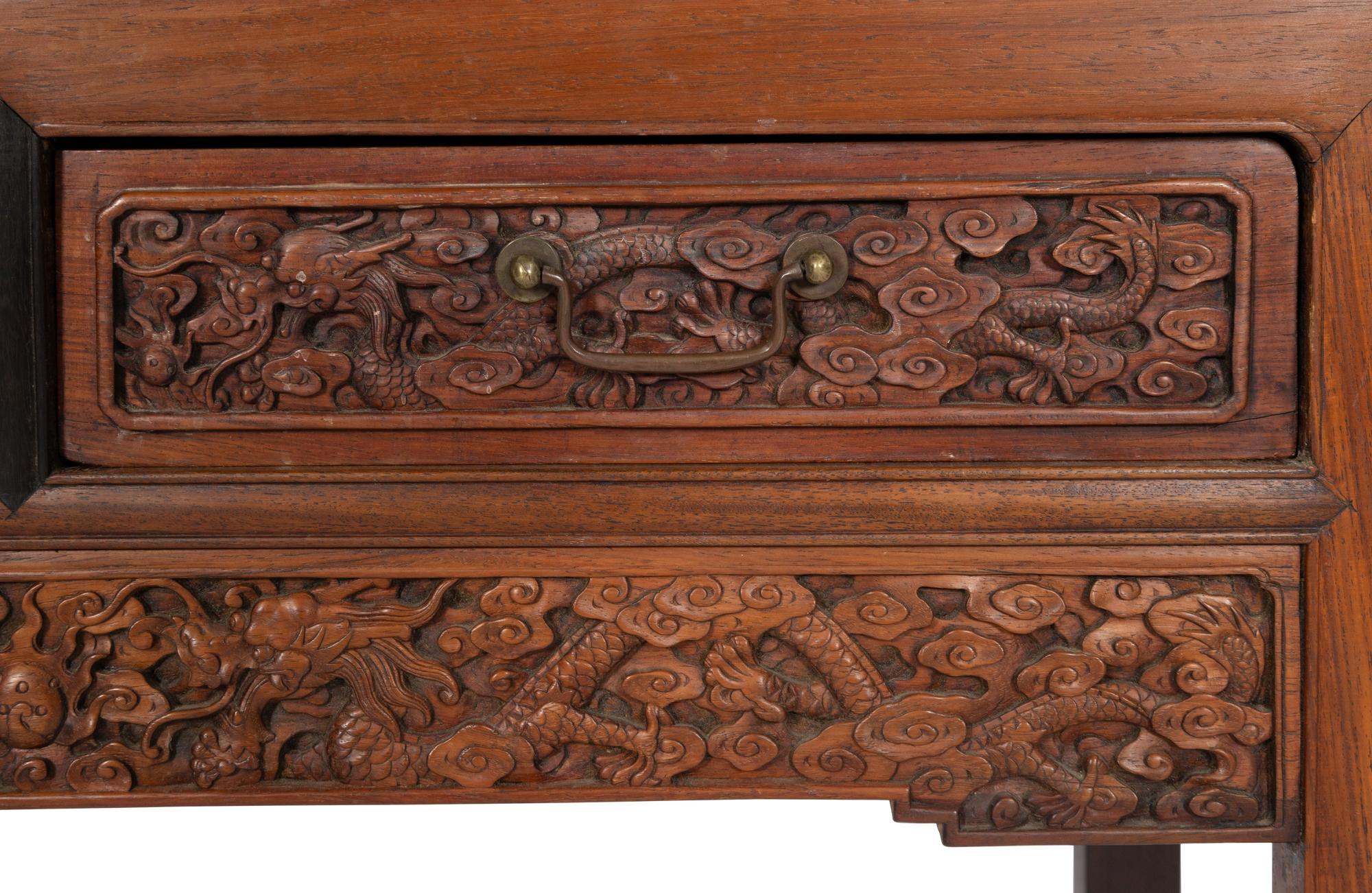 A Chinese Mixed Hardwoods Side Table, Incorporating Qing Dynasty Elements 近代 硬木邊桌