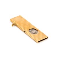 KUTCHINSKY, YELLOW GOLD AND STEEL CIGARETTE CUTTER