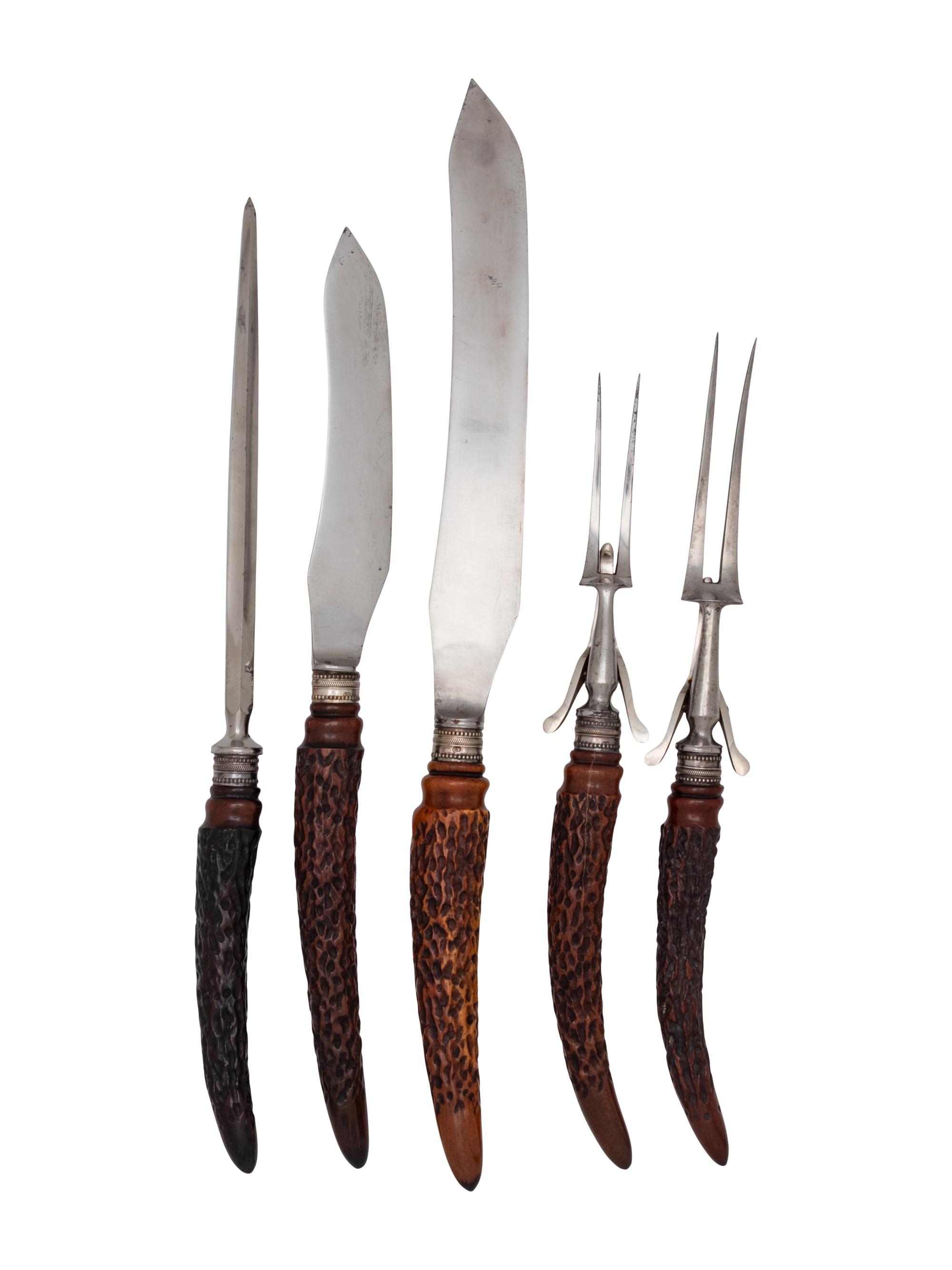 An English Five-Piece Carving Set