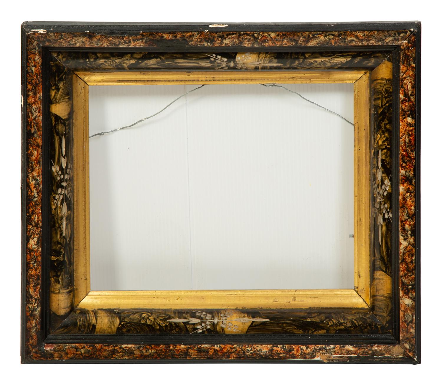 A Collection of Seven Painted and Faux-Tortoise Frames — EARLY 20TH CENTURY