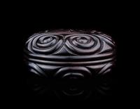 A Carved Zitan Wood 'Ruyi' Covered Box