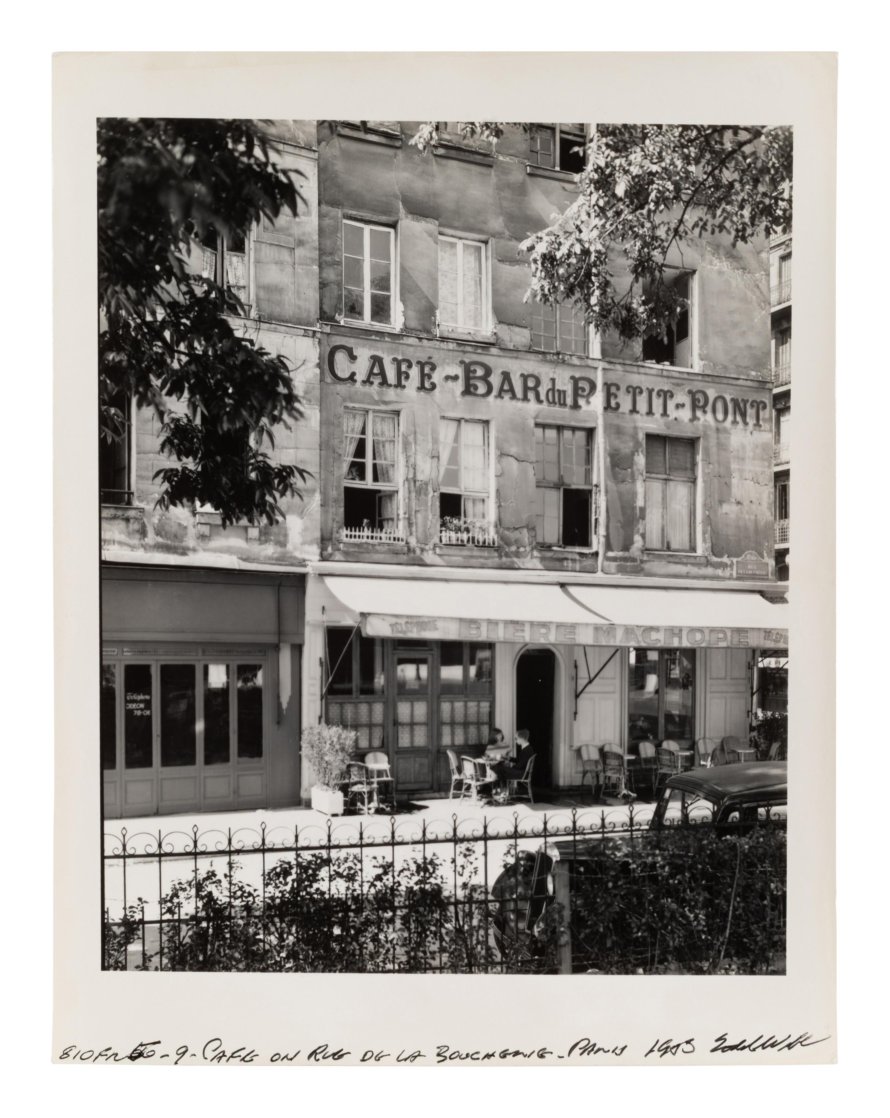Todd Webb (American, 1905-2000) — Cafe on rue de la Boucherie, Paris , 1956