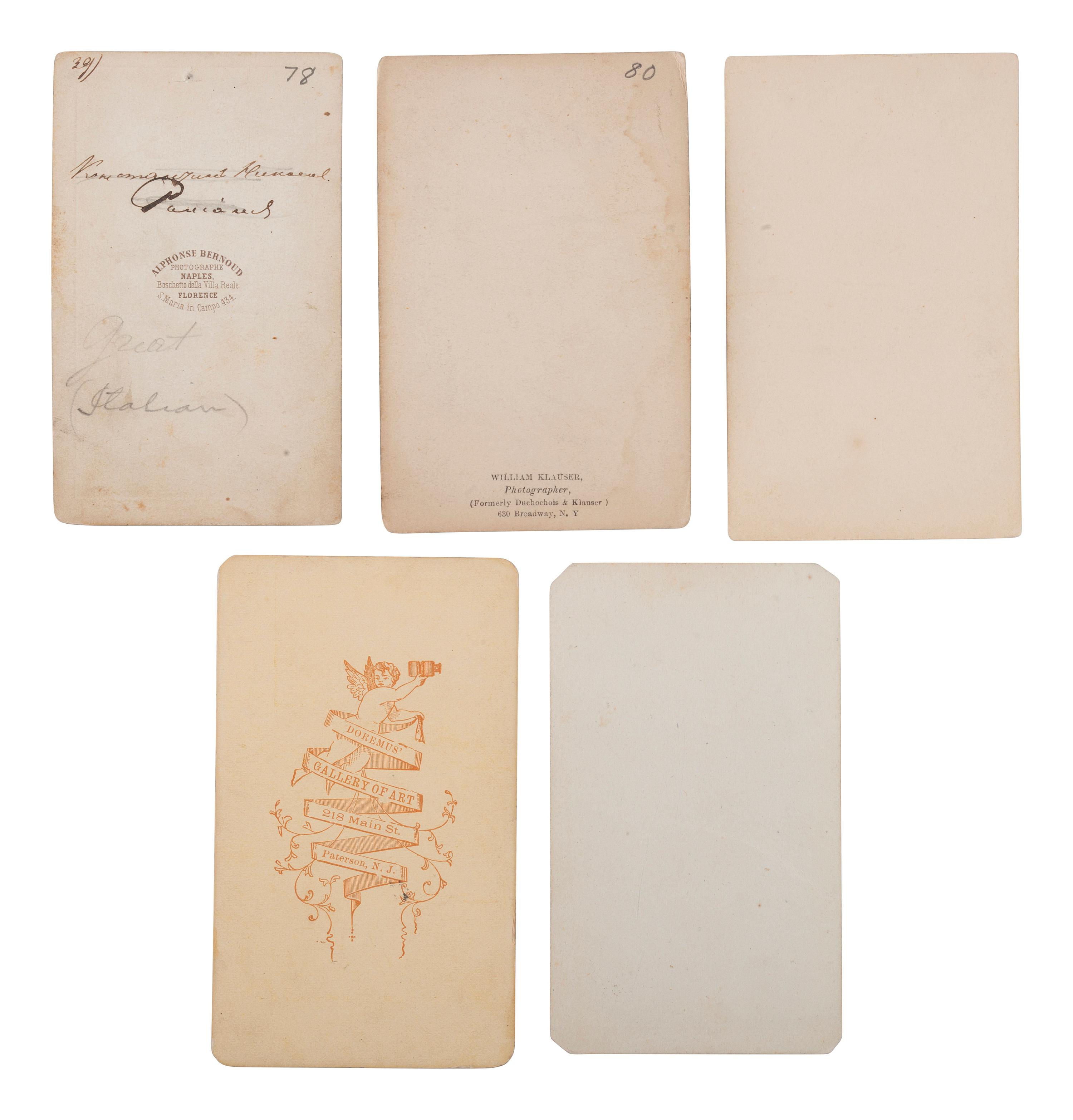 [LINCOLN, Abraham (1809-1865)]. A group of 12 CDVs of political figures, highlighted by a standing portrait of Abraham Lincoln.