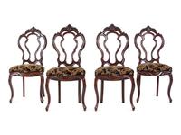 A Set of Four Victorian Mahogany Side Chairs