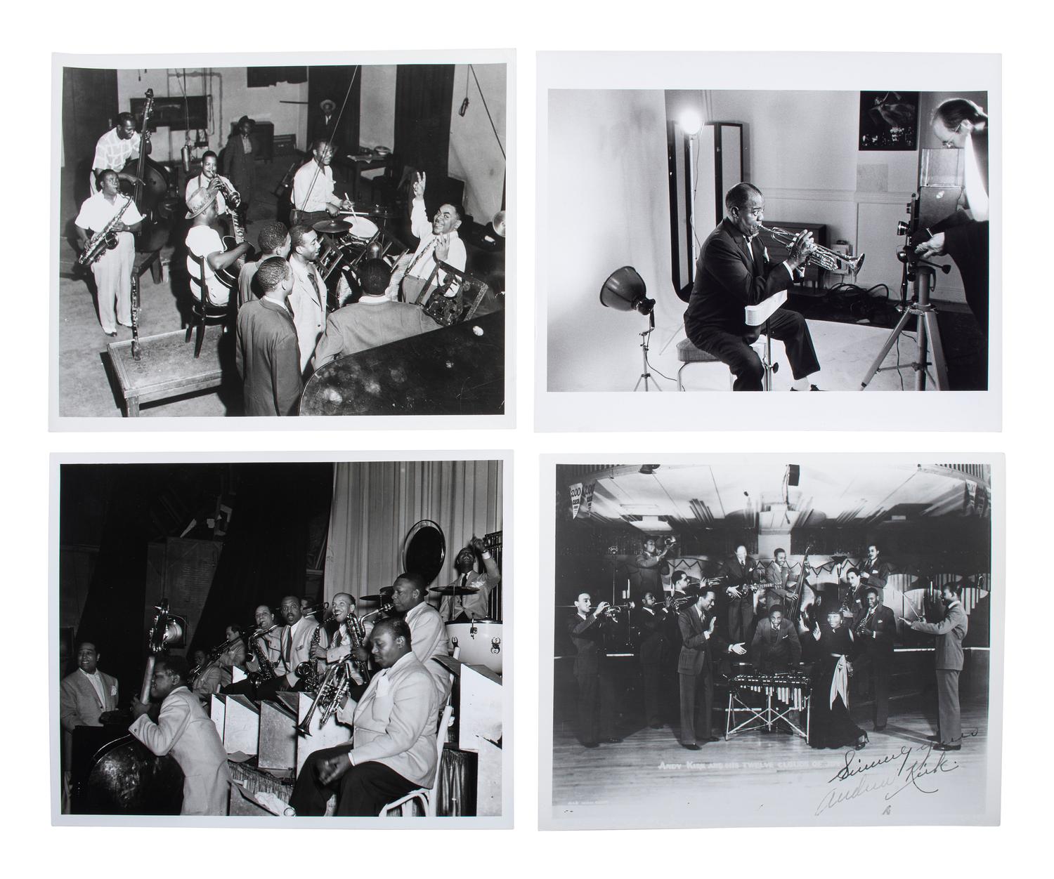 [EARLY PHOTOGRAPHY] -- [MUSIC]. A collection of 79 photographs of jazz musicians, bands, and vocalists. Ca mid 20th century.