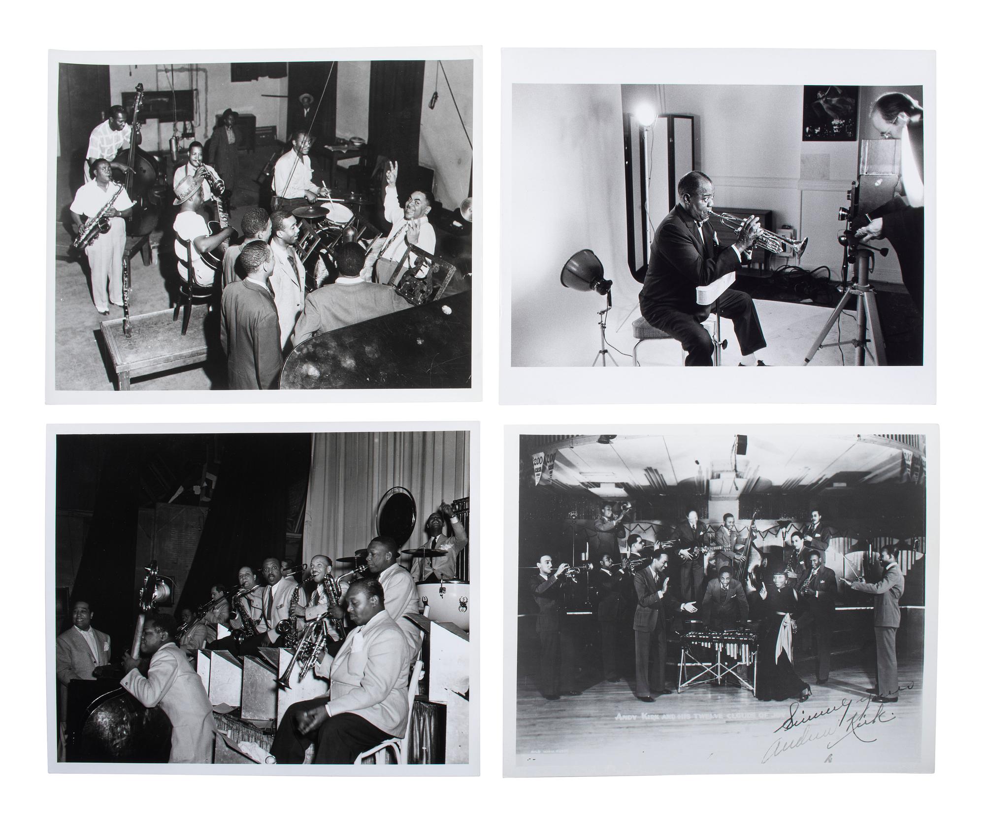 [EARLY PHOTOGRAPHY] -- [MUSIC]. A collection of 79 photographs of jazz musicians, bands, and vocalists. Ca mid 20th century.