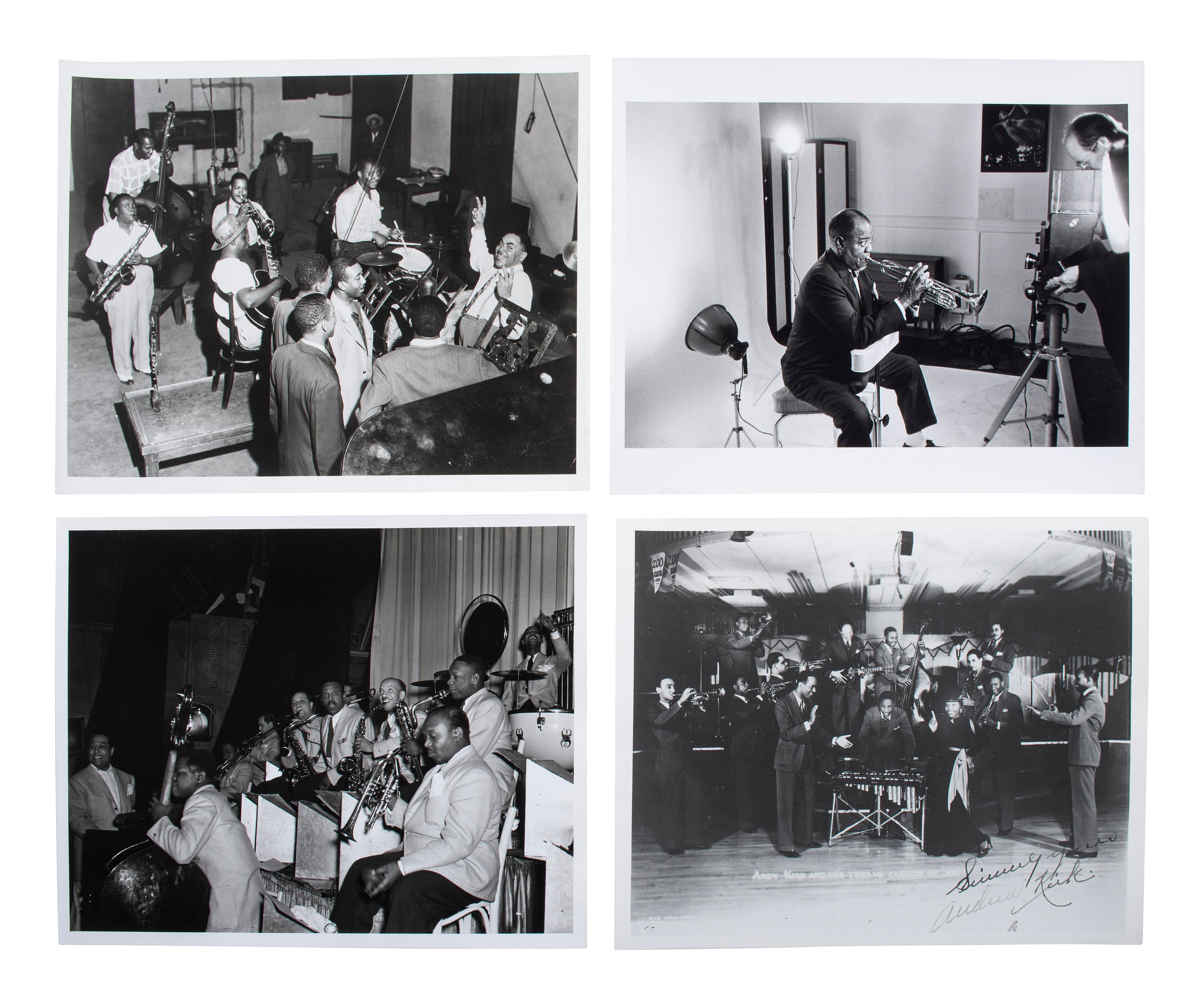 [EARLY PHOTOGRAPHY] -- [MUSIC]. A collection of 79 photographs of jazz musicians, bands, and vocalists. Ca mid 20th century.
