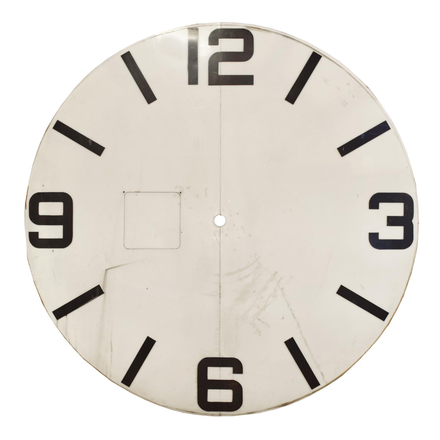 A Clock Face 70" W x 1" D x 70" H — United States, Circa 1900
