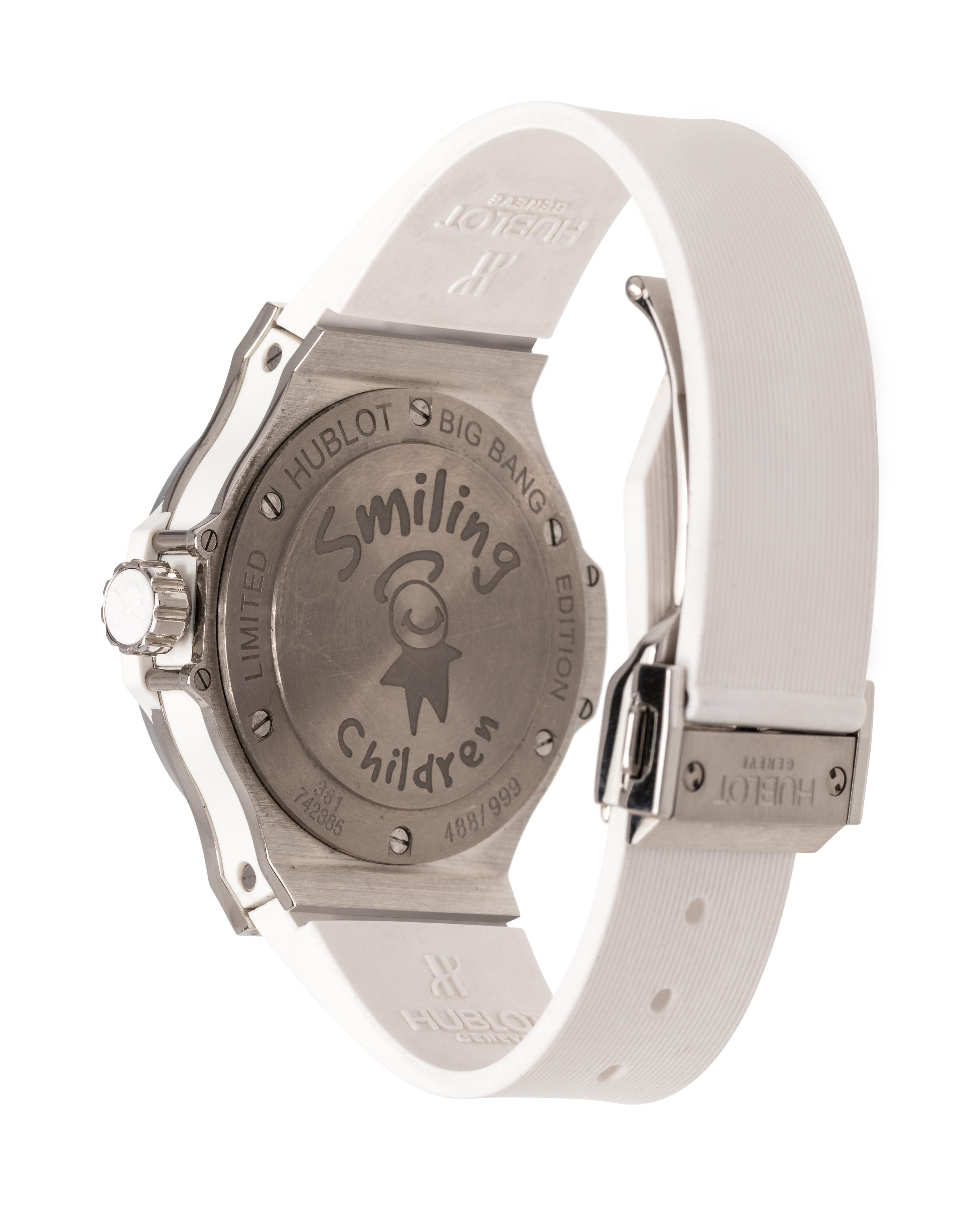HUBLOT, STAINLESS STEEL AND DIAMOND LIMITED EDITION REF. 361 742885 'BIG BANG' WRISTWATCH