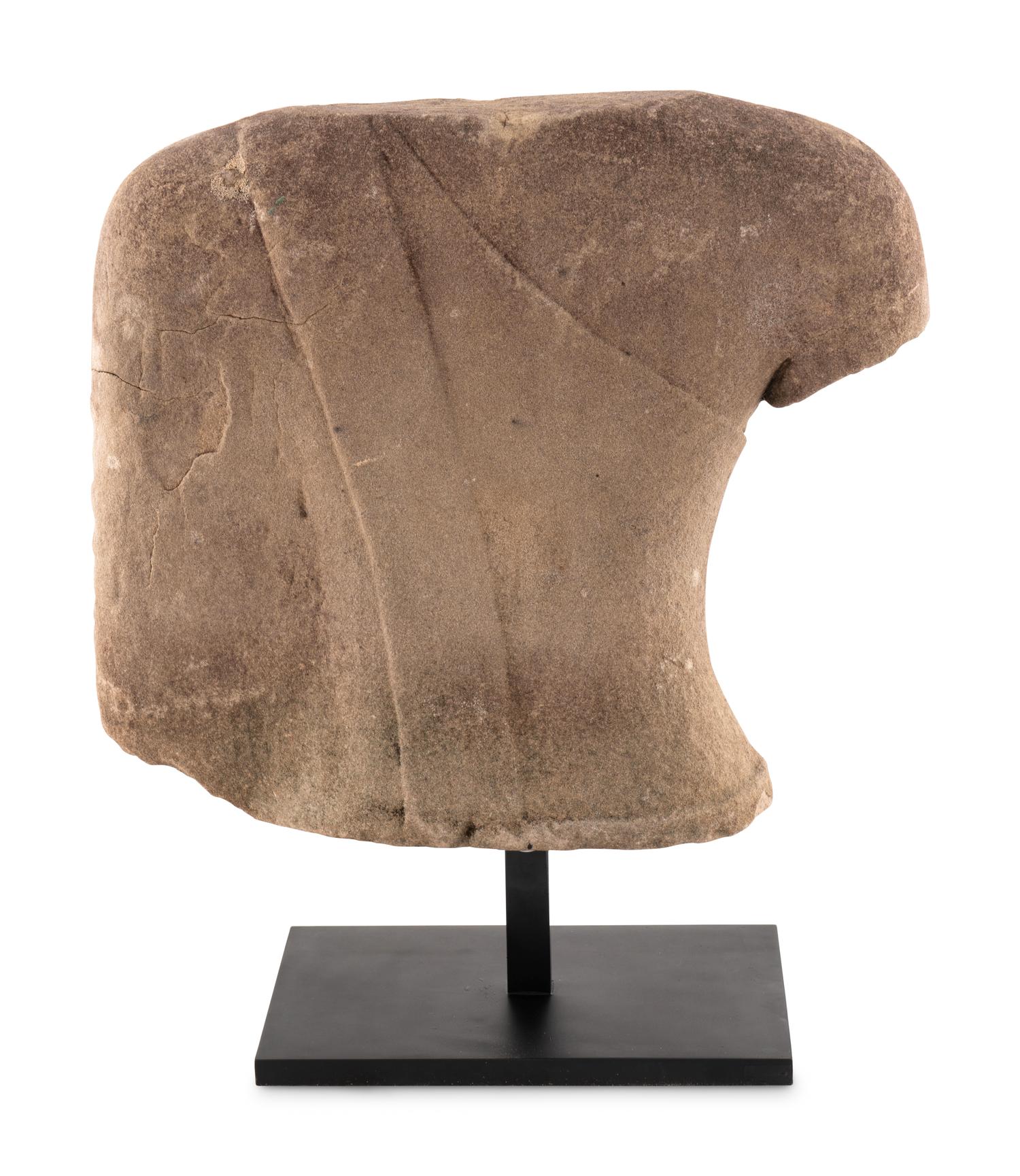 A Thai Stone Torso of Buddha