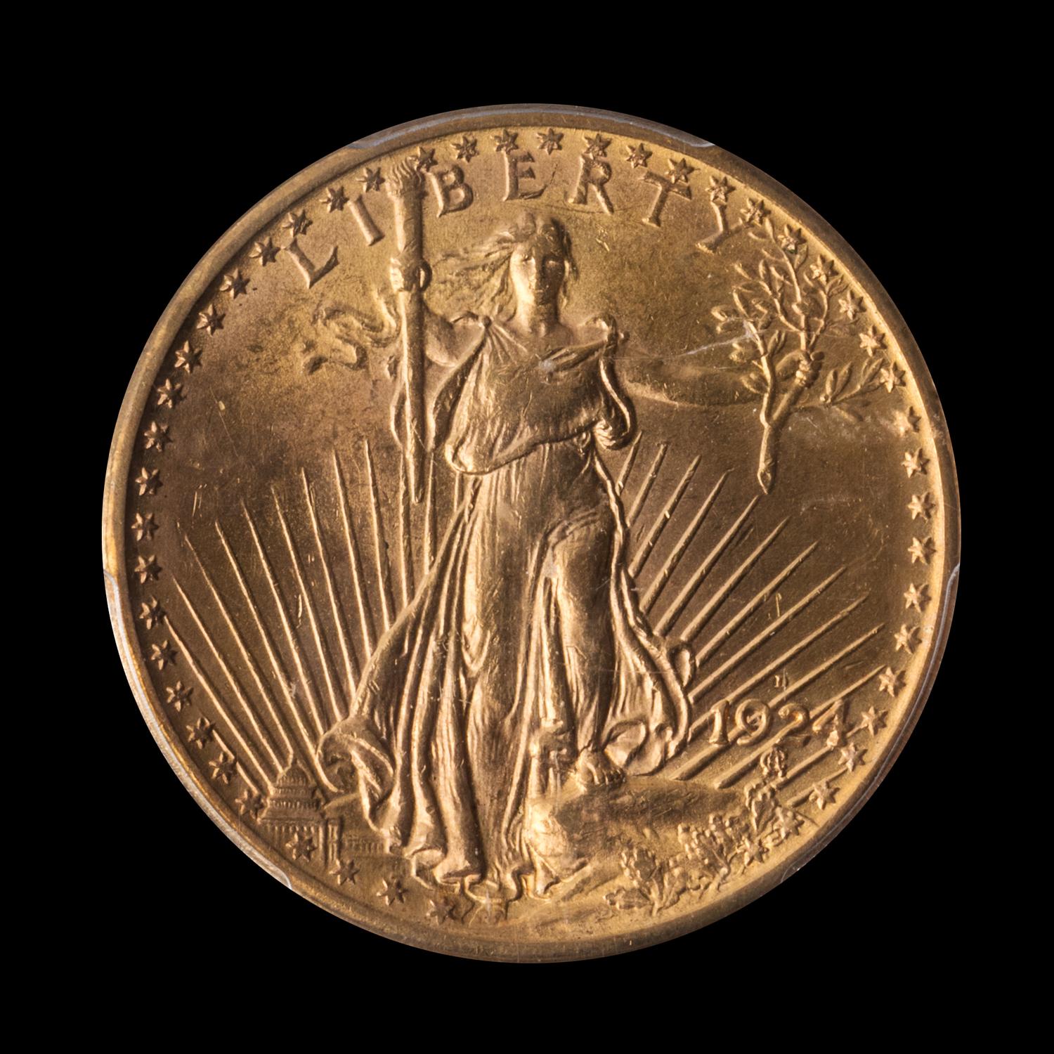 A United States 1924-D St. Gaudens $20 Gold Coin