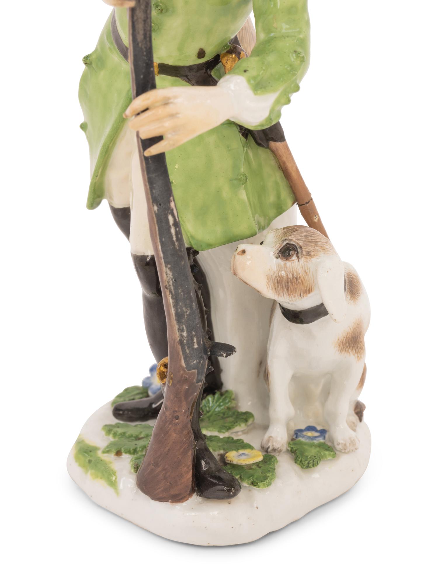 A Meissen Porcelain Figure of a Hunter