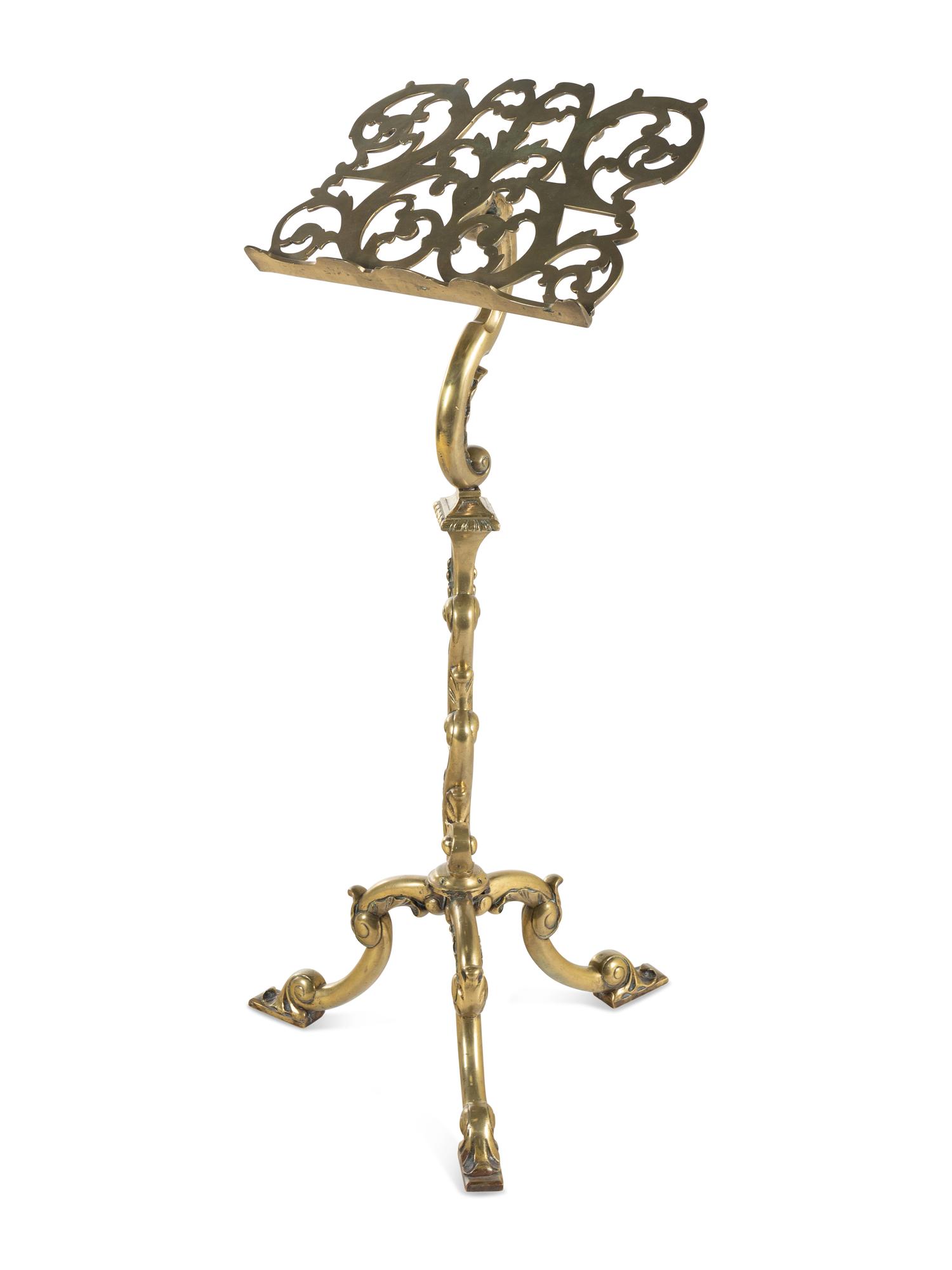 A Dutch Baroque Style Brass Music Stand
