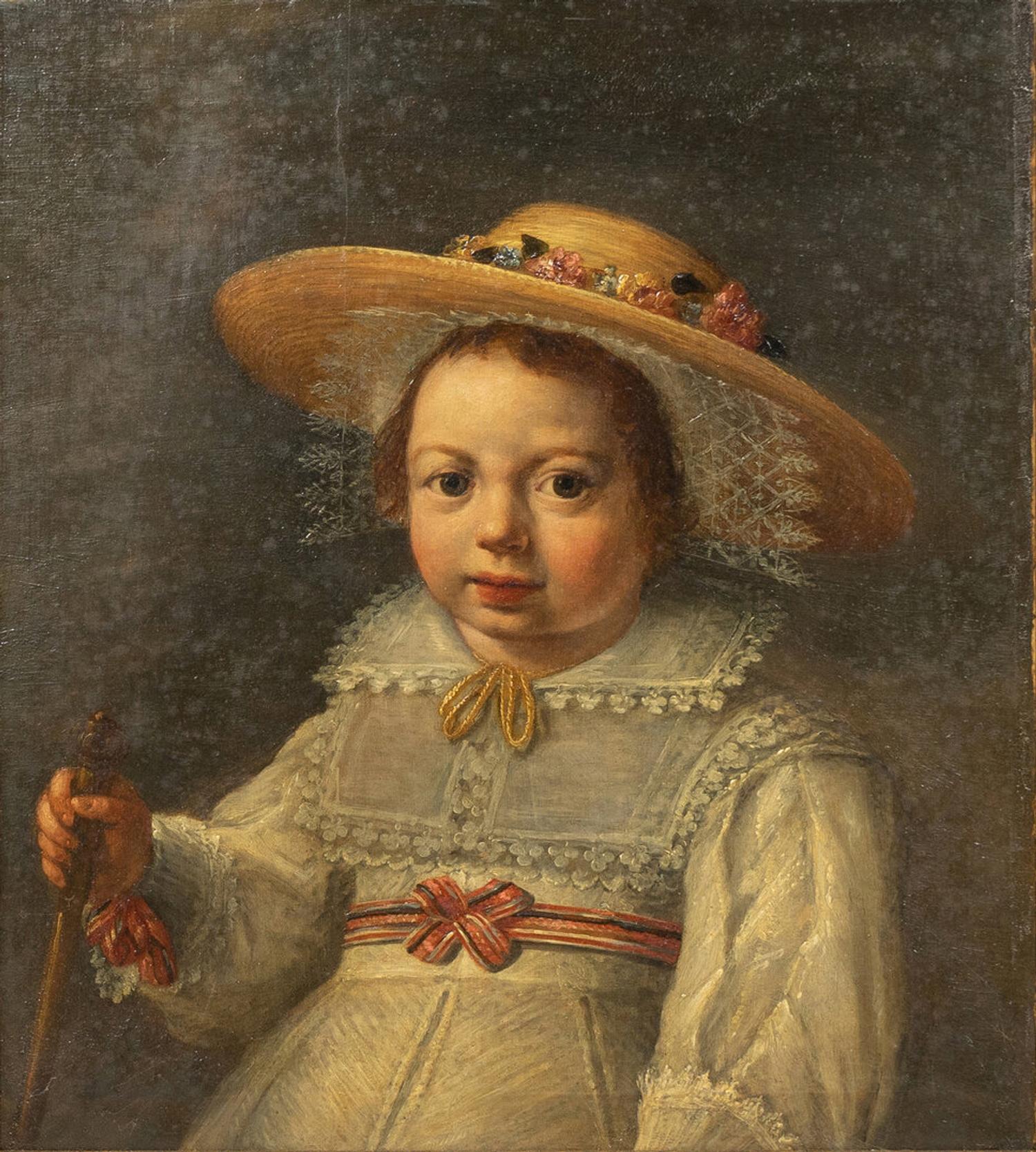 Portrait of a Child in Straw Hat