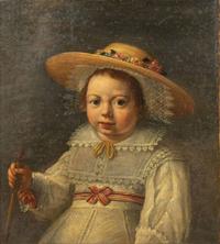 Portrait of a Child in Straw Hat