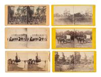 [CIVIL WAR]. A group of 23 fine early war views, incl. camp scenes, artillery, and battlefield images.