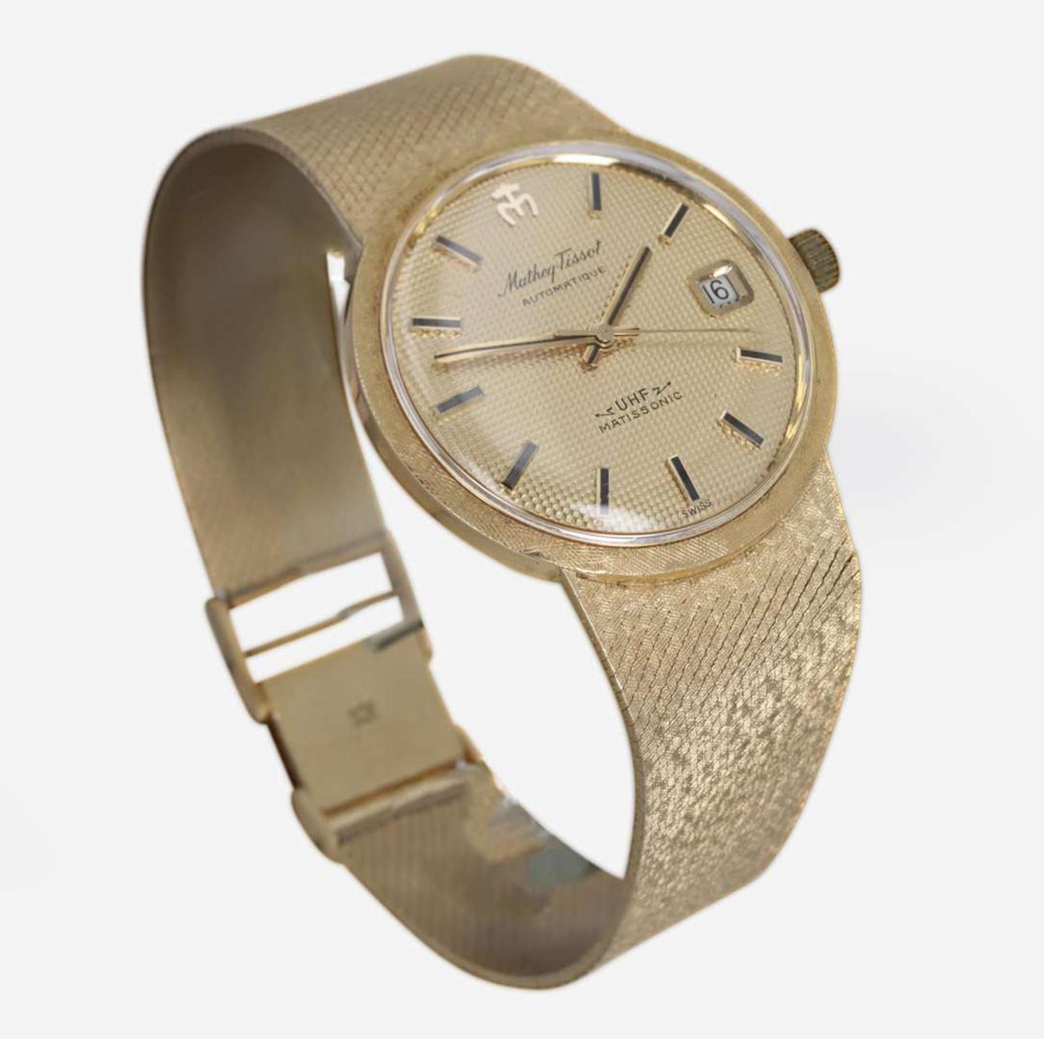 A Mathey-Tissot 14K Gold Watch Swiss