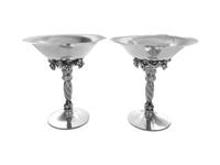 A Pair of Danish Silver Compotes (Item 16 on original listing.)