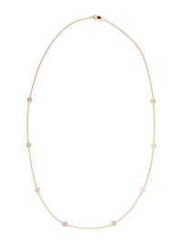 YELLOW GOLD AND DIAMOND STATION NECKLACE