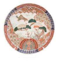 An Imari Porcelain Charger Diameter 12 1/2 inches. — 19TH CENTURY