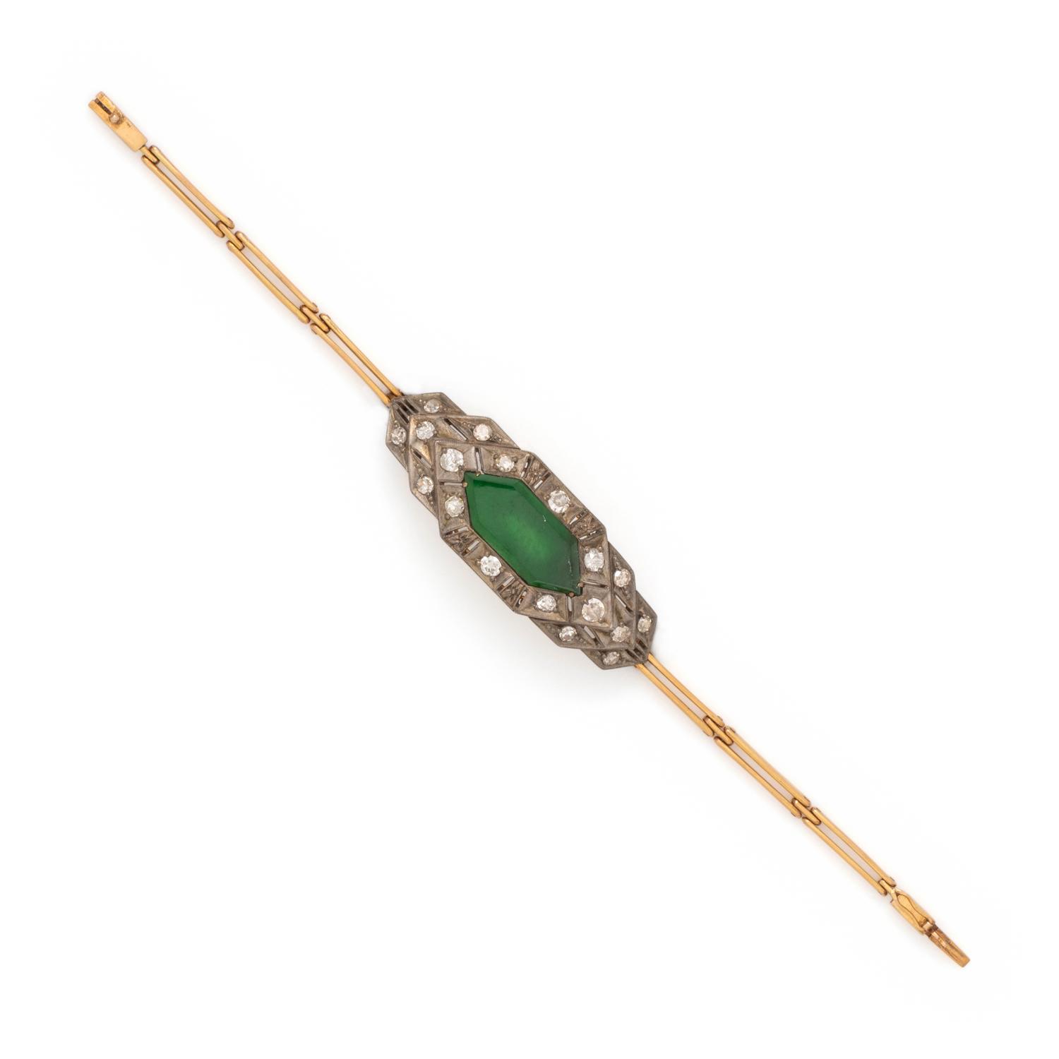 JADE AND DIAMOND BRACELET