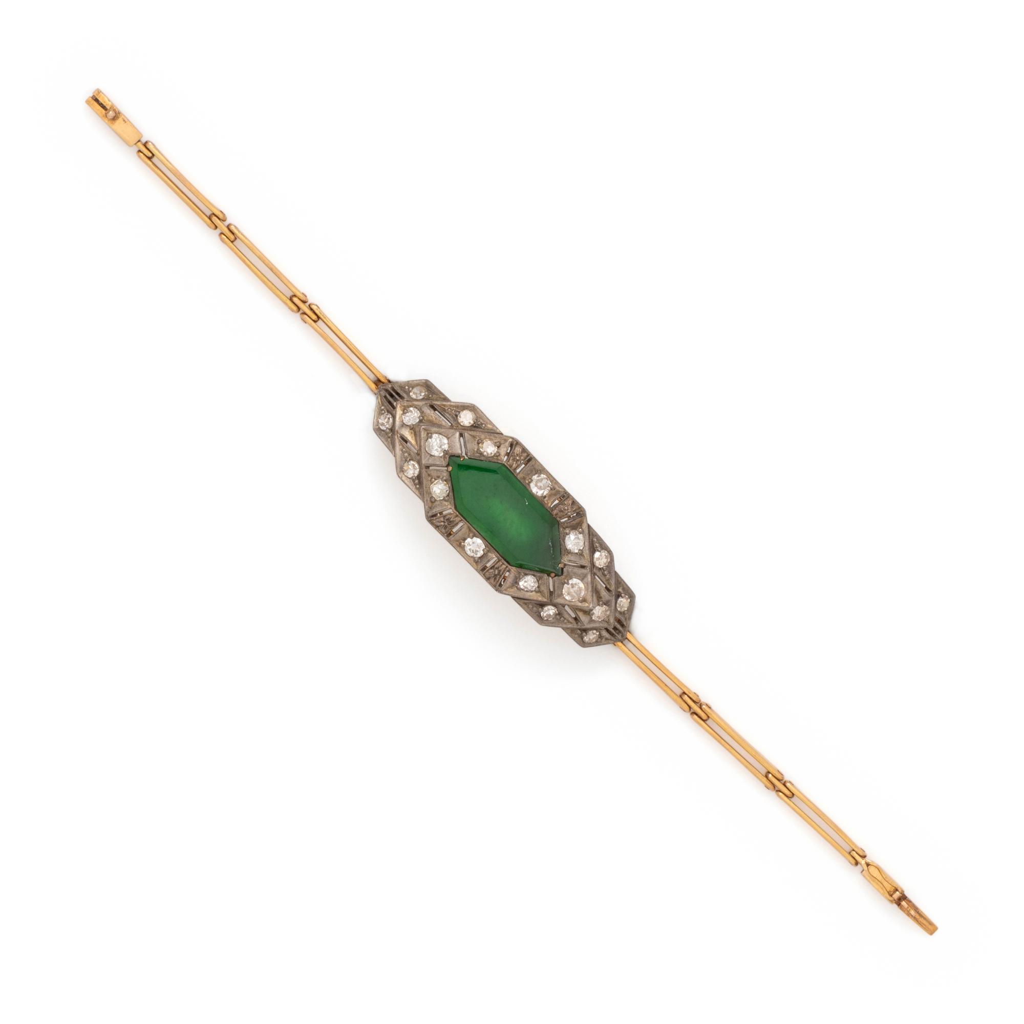 JADE AND DIAMOND BRACELET