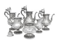 An American Silver Six Piece Tea and Coffee Service