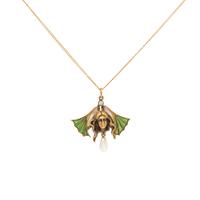 COLLECTION OF YELLOW GOLD AND GEMSTONE ART NOUVEAU STYLE JEWELRY