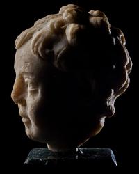 A Roman Marble Head of a Child