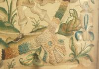 A Charles II Stumpwork Embroidery Panel Depicting Rebecca at the Well