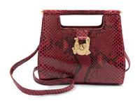 Kieselstein-Cord Magenta Snakeskin Bag, 1993