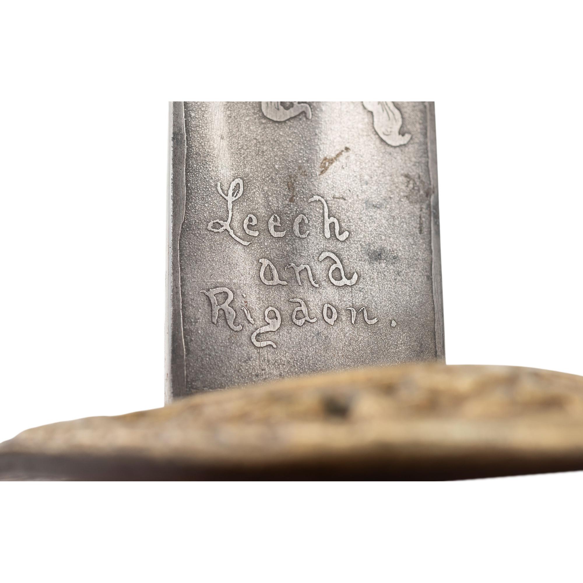 Etched Blade Leech & Rigdon Staff Officer's Sword