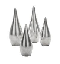 Four American Silver Casters, Allan Adler, Los Angeles, CA, 20th Century, of tapering elongated ovoid form, comprising two pairs in dif