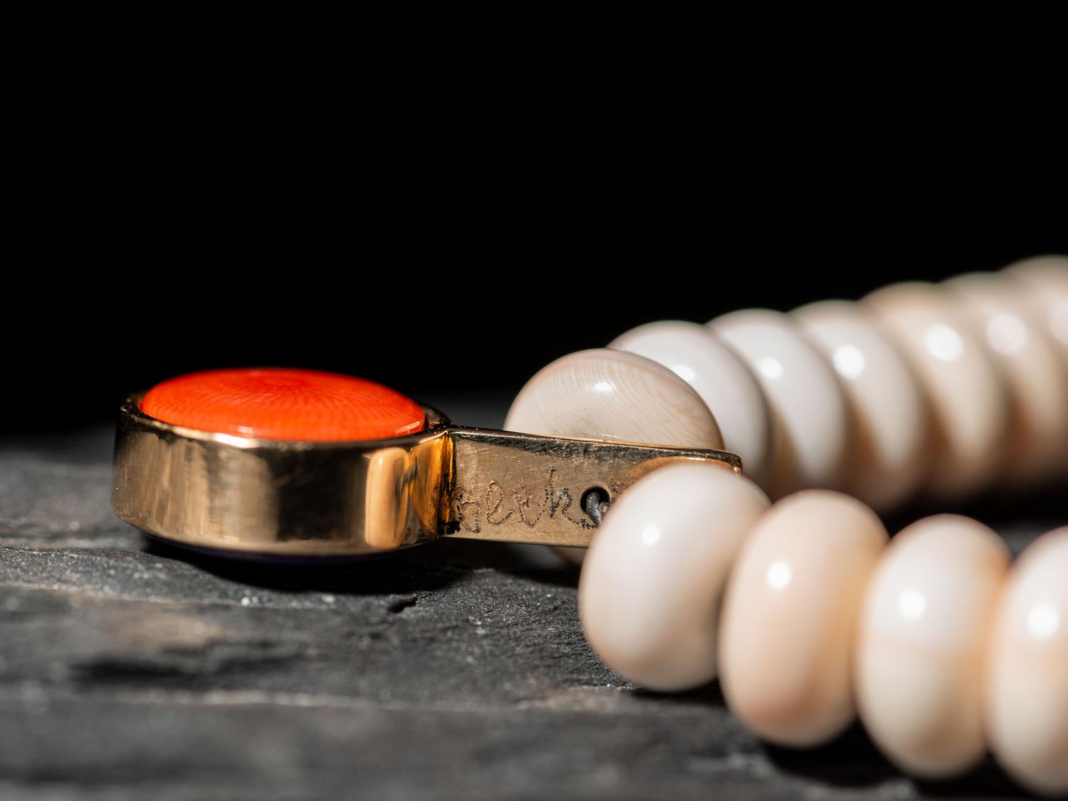Single-strand Necklace, with 14K Gold Accents, 2008